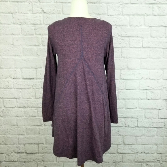 Altar'd State heather purple beaded neckline long sleeve top women's size S - Picture 4 of 8